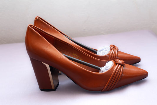 Escarpin cuir bout pointu