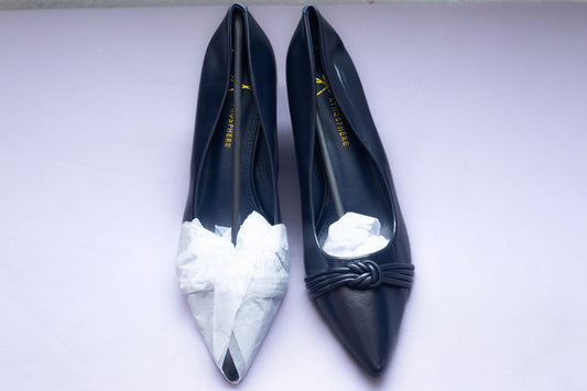 Escarpin cuir bout pointu