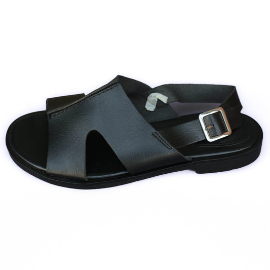 Sandale en cuir plat fermé